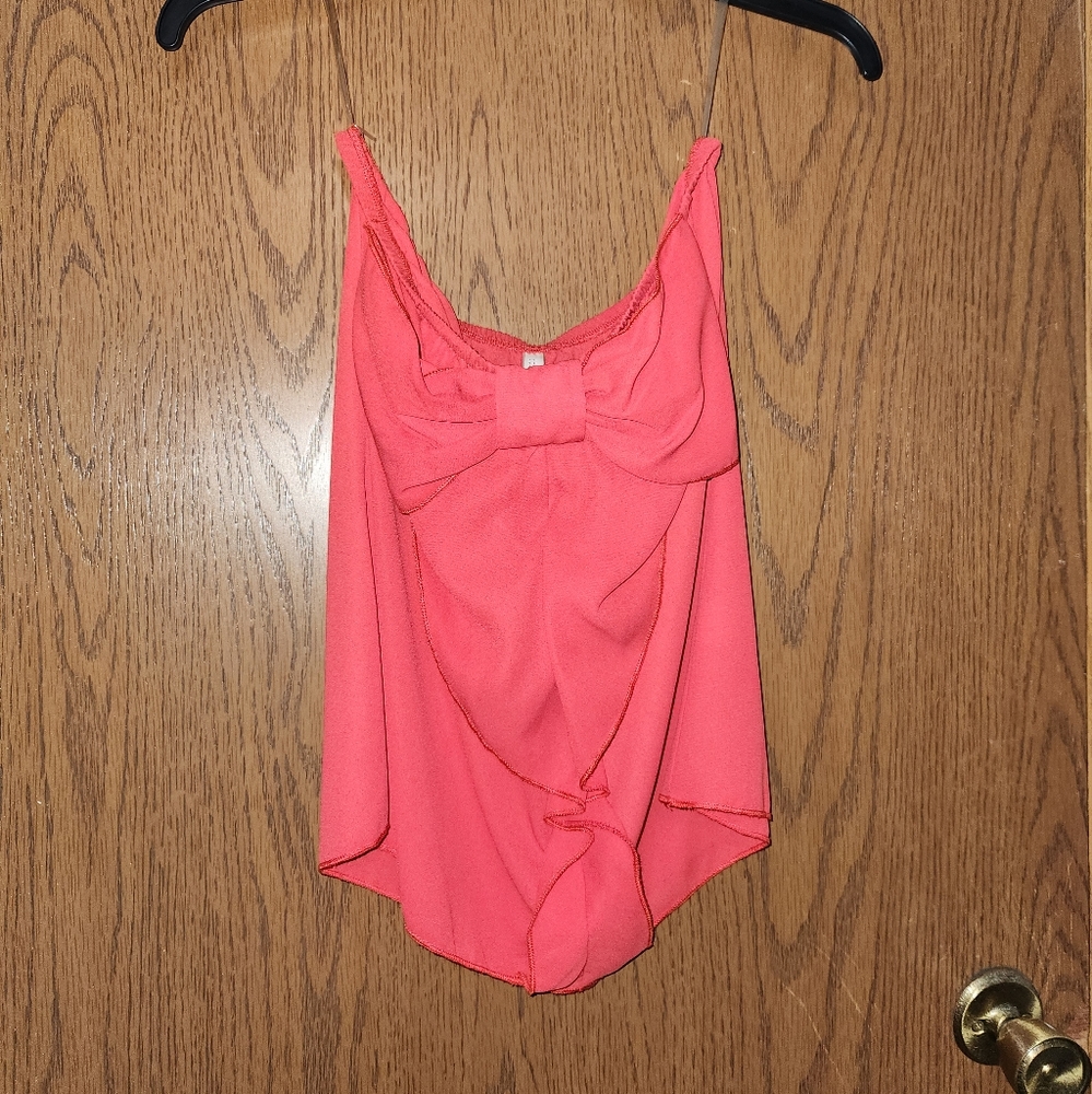 Strapless silky bow top